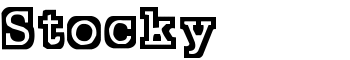 Stocky font