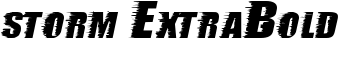 storm ExtraBold font