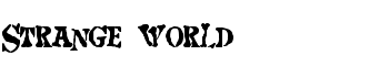 Strange world font