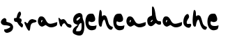 strangeheadache font