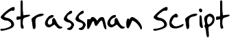 Strassman Script font
