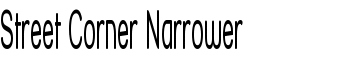 download Street Corner Narrower font