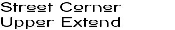 Street Corner Upper Extend font