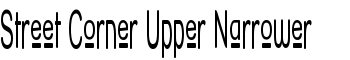 download Street Corner Upper Narrower font