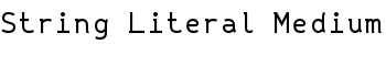 String Literal Medium font