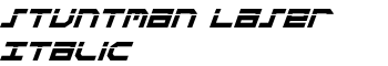 Stuntman Laser Italic font