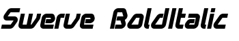 Swerve  BoldItalic font