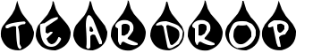 Teardrop font