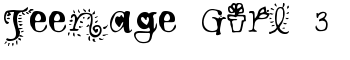 Teenage Girl 3 font