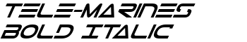 Tele-Marines Bold Italic font