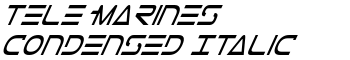 Tele-Marines Condensed Italic font