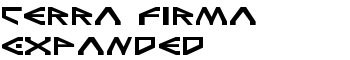 Terra Firma Expanded font