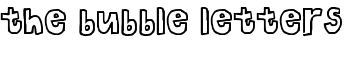 the bubble letters font