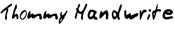 Thommy Handwrite font