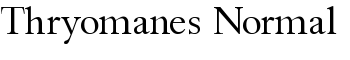 Thryomanes Normal font