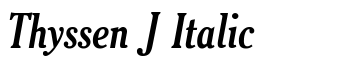 Thyssen J Italic font