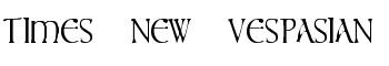 times new vespasian font