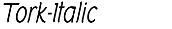 Tork-Italic font