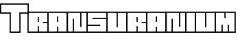 Transuranium font