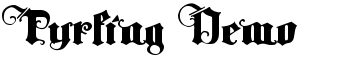 Tyrfing Demo font