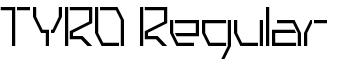 TYRO Regular font