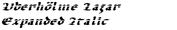 download Uberhölme Lazar Expanded Italic font