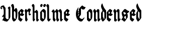 Uberhölme Condensed font