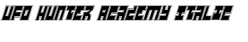 UFO Hunter Academy Italic font