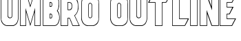 Umbro Outline font