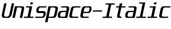 Unispace-Italic font