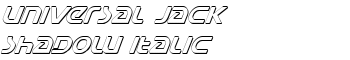 Universal Jack Shadow Italic font