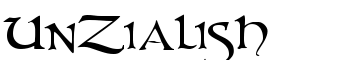 UnZialish font