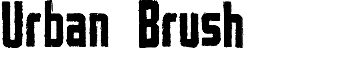 Urban Brush font