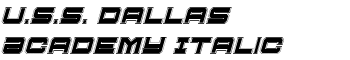 U.S.S. Dallas Academy Italic font