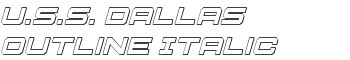 download U.S.S. Dallas Outline Italic font