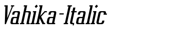 Vahika-Italic font