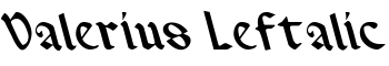Valerius Leftalic font