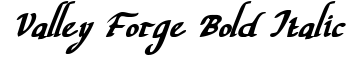 Valley Forge Bold Italic font