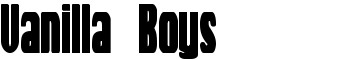 Vanilla Boys font