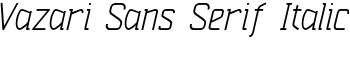 download Vazari Sans Serif Italic font