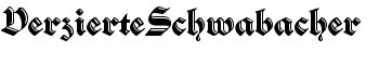 VerzierteSchwabacher font