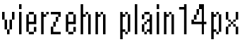 vierzehn  plain14px font