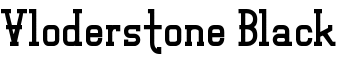 Vloderstone Black font