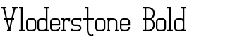 Vloderstone Bold font