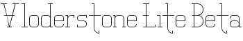 Vloderstone Lite Beta font