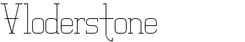 Vloderstone font