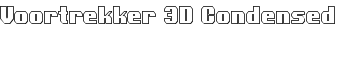 Voortrekker 3D Condensed font