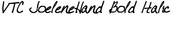 VTC JoeleneHand Bold Italic font