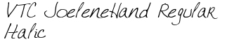 VTC JoeleneHand Regular Italic font