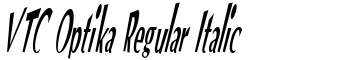 VTC Optika Regular Italic font